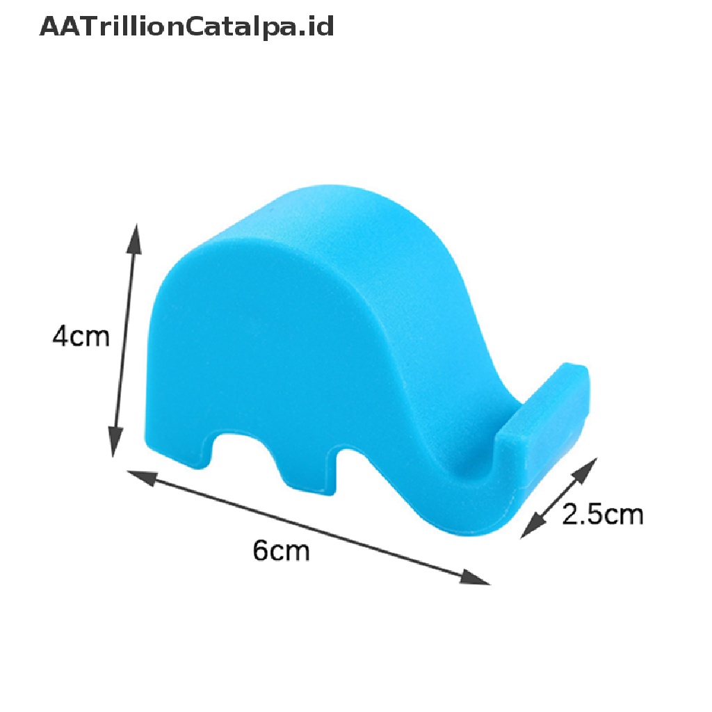 Aatrillioncatalpa 1PC Stand Holderdudukan Smartphone Universal Desain Gajah Mini Untuk Meja