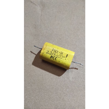 Capacitor 2.2uf NCC FNX-H 400V nippon chemicon axial kapasitor capasitor 2u2 2,2uf 2,2 2.2 225j uf j