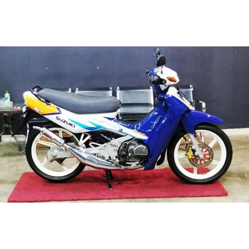 Striping Suzuki Satria Lumba S Biru Putih / Satria Lumba 2001