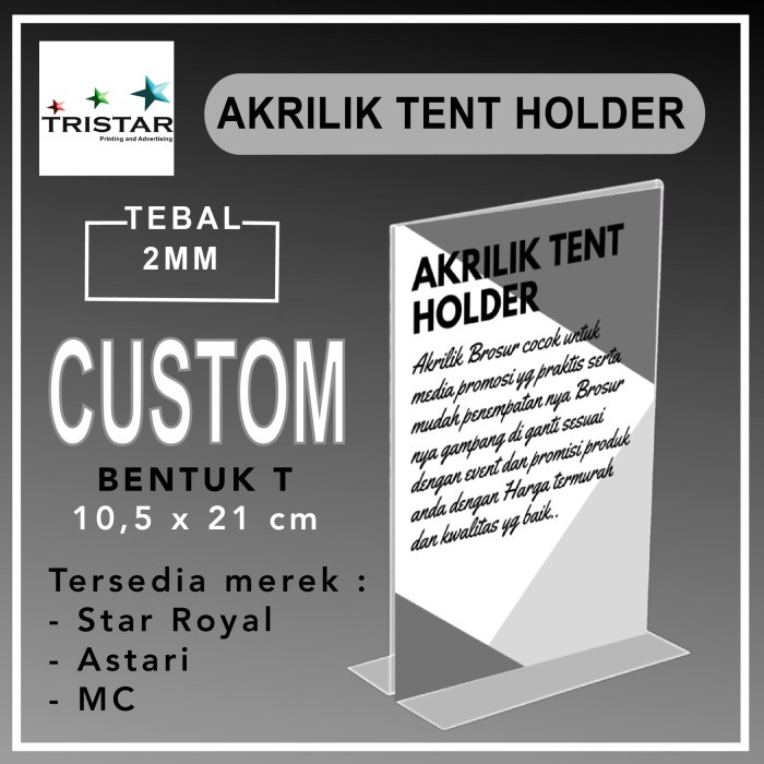 

Promo Tent holder Uk ( 105 x 21 cm ) / akrilik meja 2 sisi