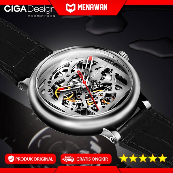 Xiaomi Ciga Design Automatic Mechanical Watch Skeleton Hollow Jam Pria Otomatis Original