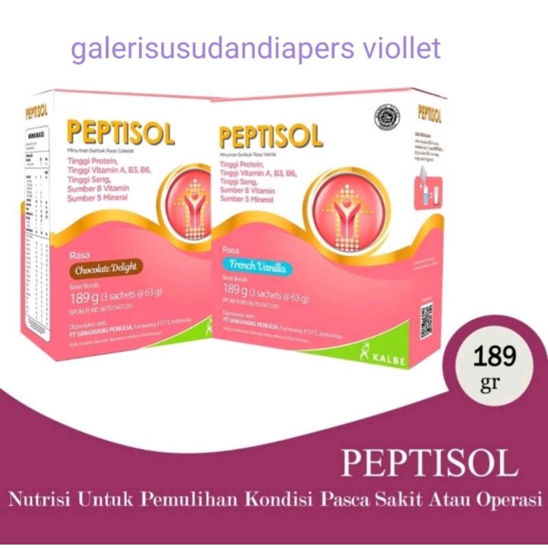 

Peptisol Coklat/Vanila 189gr