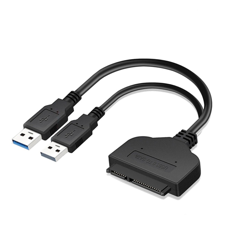 Btsg Dual Port USB 3.0 2.0 Ke 3.0 Adapter Converter Kabel 6Gbps Untuk Hardisk Disk SSD 2.5 &quot;USB3.0 Data Reader 2.0Powe