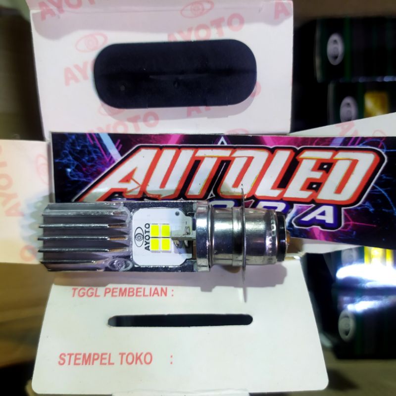 lampu motor AYOTO led original AC/DC bebek/ metic sinar putih-1