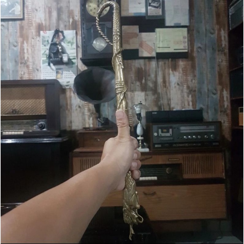 Cemeti kuningan asli jadul naga amarasuli