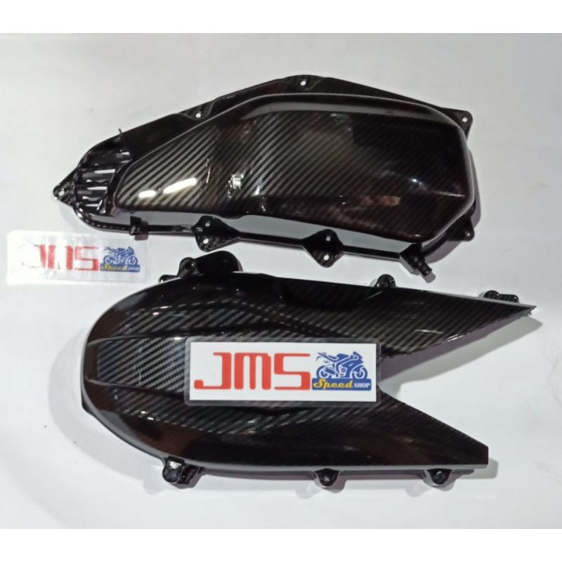 cover tutup carbon cvt dan cover filter hawa honda Vario 125/150 led lama dan vario125/150 LED new 1set zoro