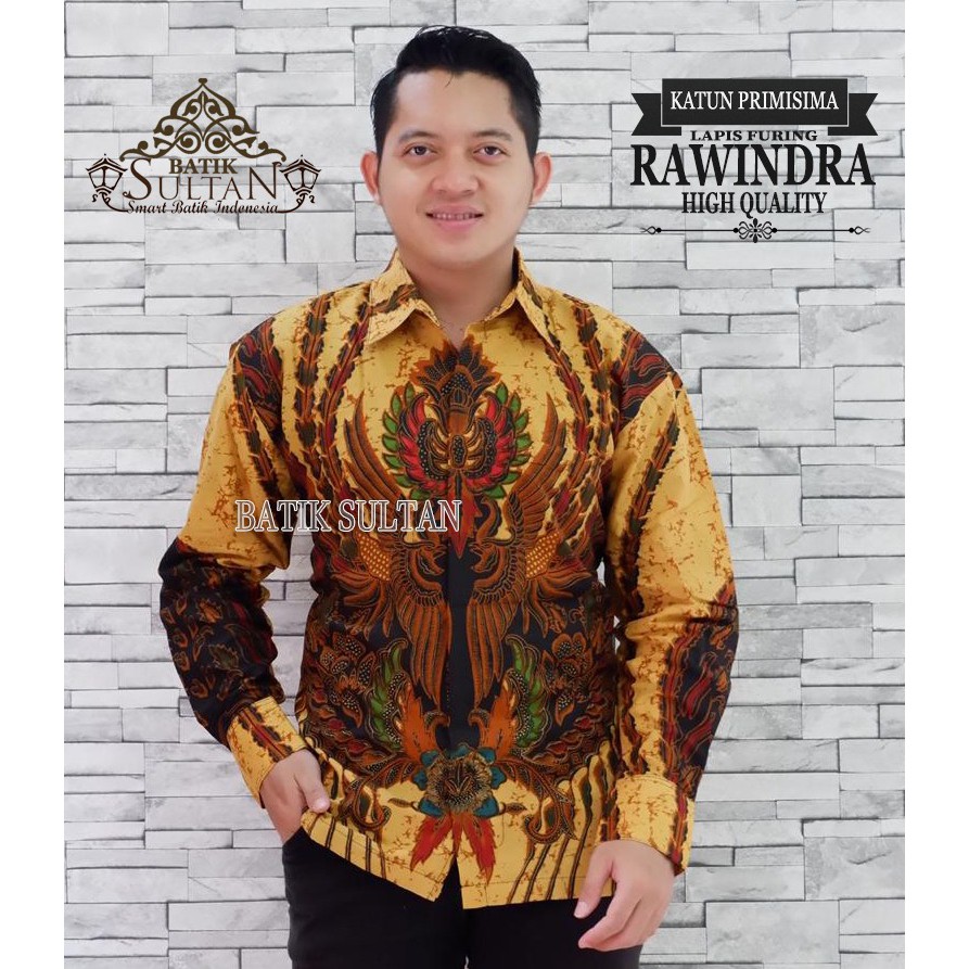 Rawindra Kemeja Batik Pria Panjang Full Furing by Batik Sultan