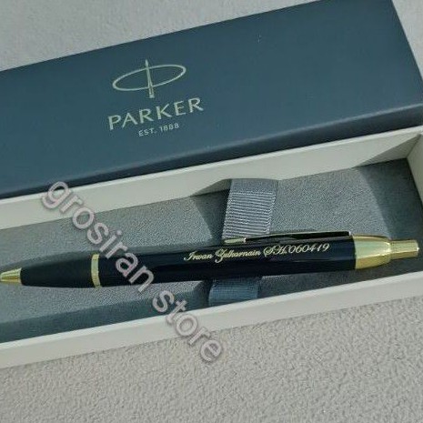 

pulpen Parker original custom logo ukir grafir nama kado