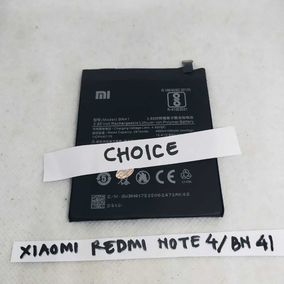Baterai XIAOMI Redmi Note 4  BN41  BN 41 ORIGINAL note 4