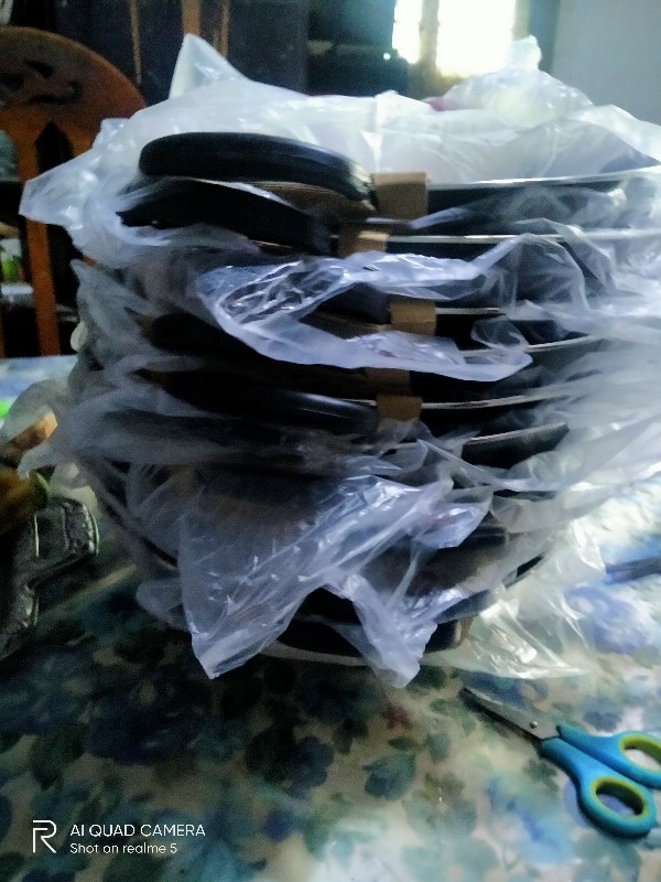 Wajan Penggorengan Enamel Kuping Anti Gores Anti Lengket  34cm