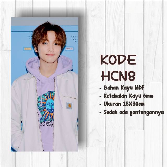 Walldecor NCT Dream Reload Haechan Ukuran 15x30cm Wall Decor Poster Kayu Hiasan Dinding KPOP Korea G