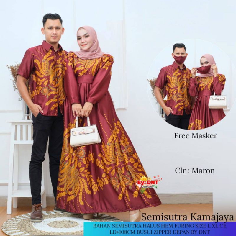 BAJU COUPLE GAMIS SEMI SUTRA