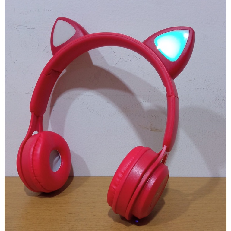 NEW Headphone Wireless Y08 Telinga Kucing Bluetooth 5.0 Headphone Macaron Y-08 Ear Cat