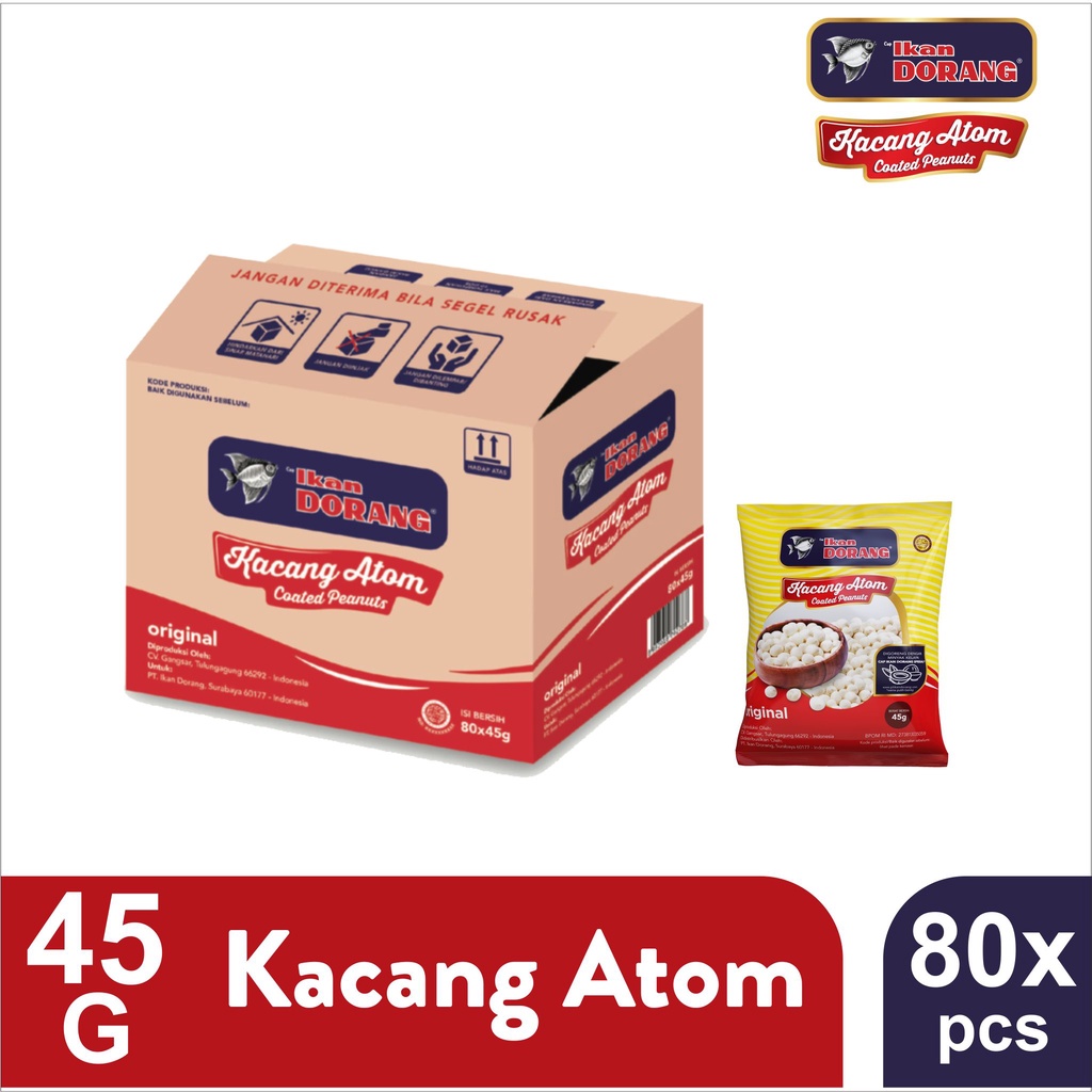 

Ikan Dorang - Kacang Atom 45 gr (Original) - Multipack 80 pcs/ 1 KARTON