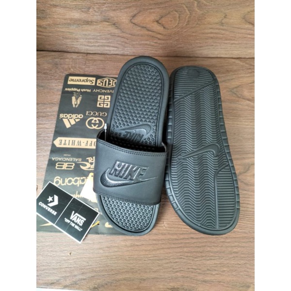 Sandal Slop Nike Bennasi Black Premium / Sandal Slide Nike Hitam termurah / Sandal Murah / Sandal terlaris