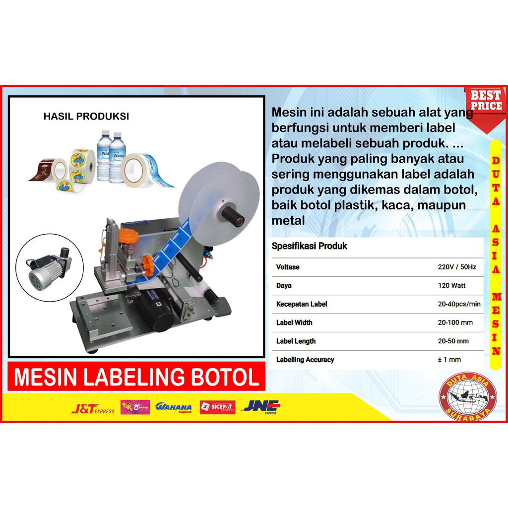 MESIN LABELING BOTOL/ BOTOL SQUARE / KOTAK