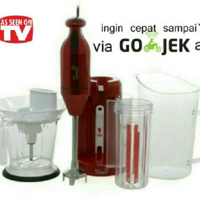TOKEBI Plus Blender Tangan - Merah
