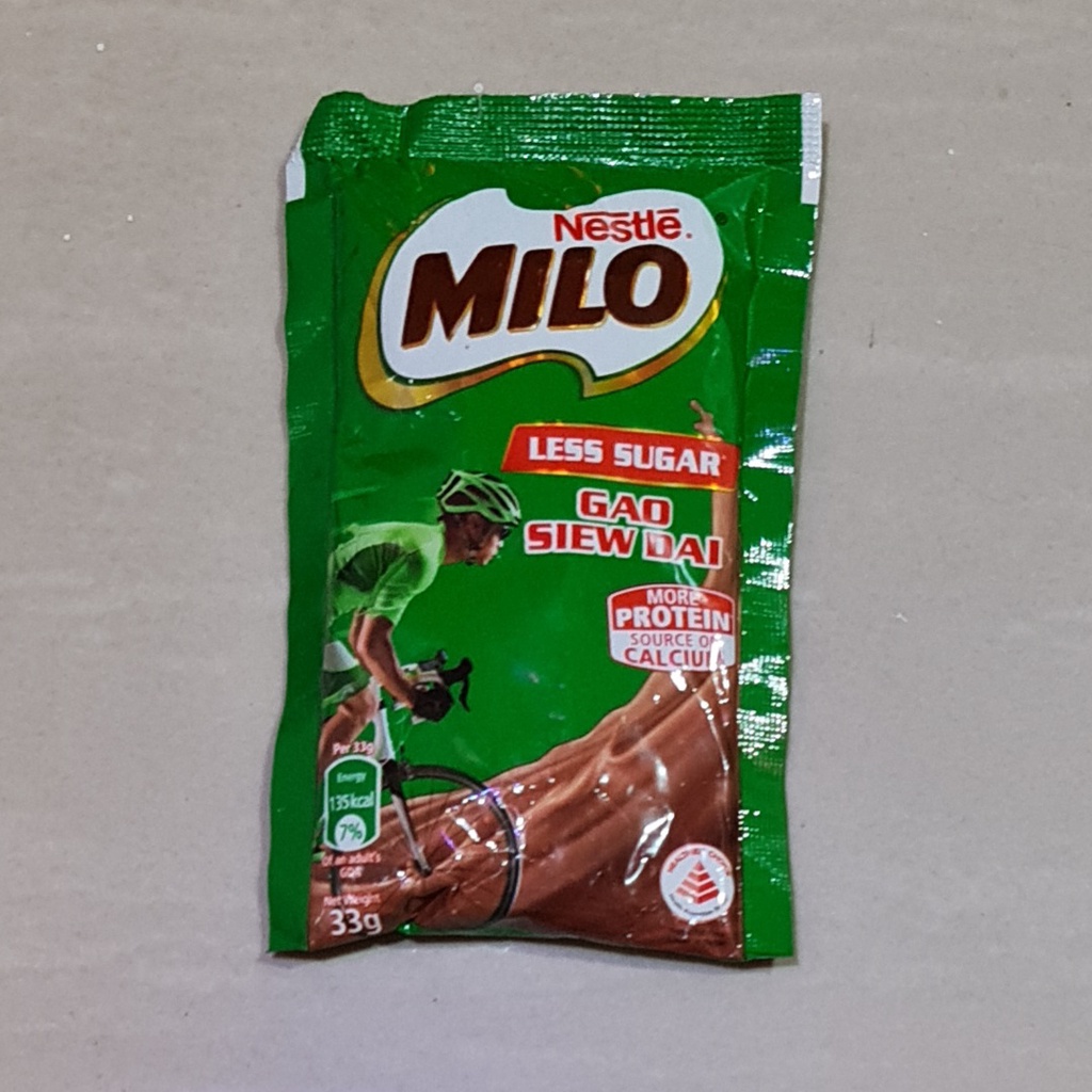 Susu Milo Gao Siew Dai Less Sugar Singapore 33 Gram ( Sasetan )