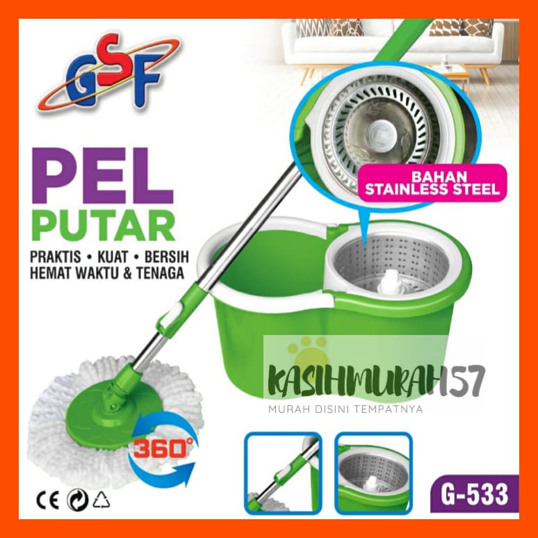 MAGIC MOP GSF /MAGIC MOP GSF STAINLESS STEEL DAN PLASTIK / ALAT PEMBERSIH LANTAI GSF