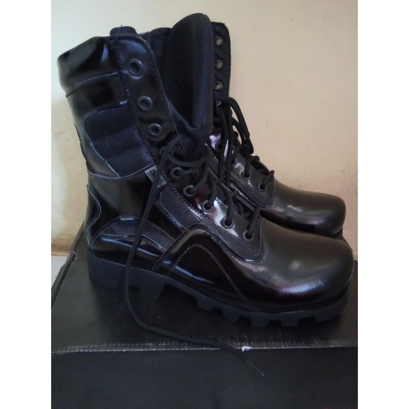 Sepatu Pdl Boots Army Merk Ciarmy  Original / JUAL SEPATU PDL BOOTS KULIT ASLI KILAP TERMURAH