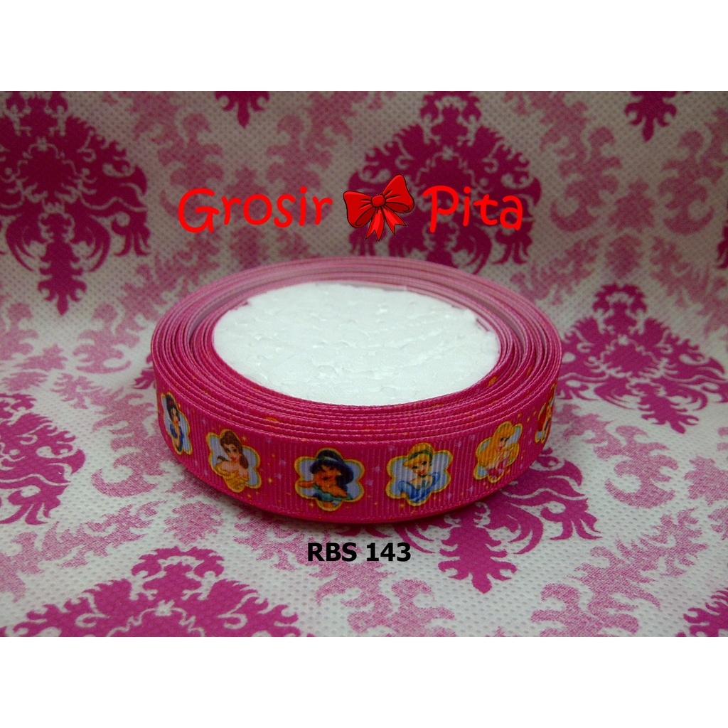 

(25 yard) Pita Grosgrain Motif Princes RBS 143 | Toko Bahan Craft | Grosir Pita