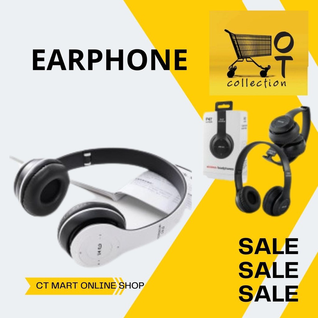Headphone Bluetooth Super Bass Headset White