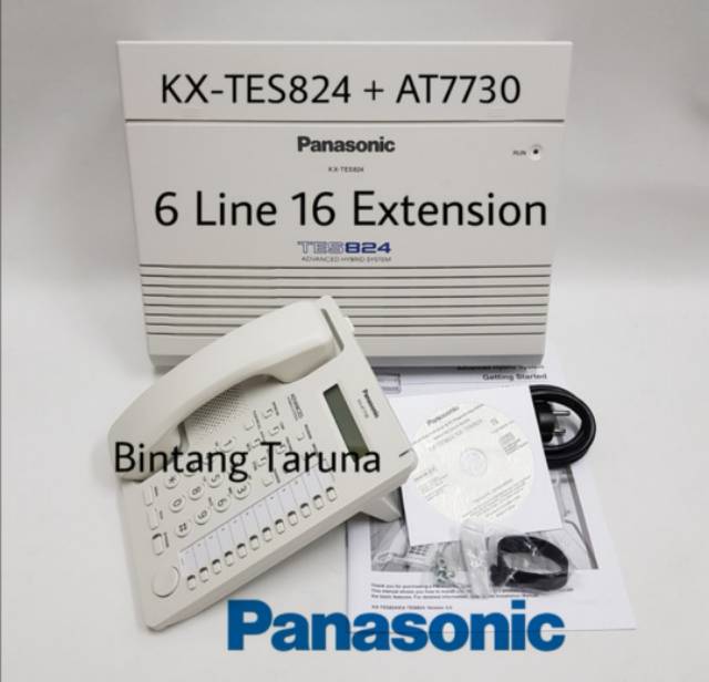 Pabx Panasonic KX-TES824 + Telepon KX-AT7730 (6 Line 16 Ext)