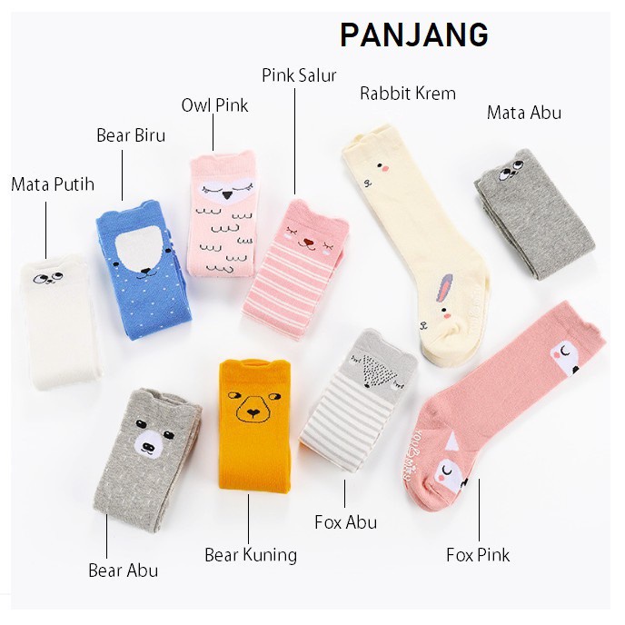 Kaos Kaki Korea Sepatu Bayi Lucu Panjang Premium Anti Slip Baby and Kids Sock LC Bayi