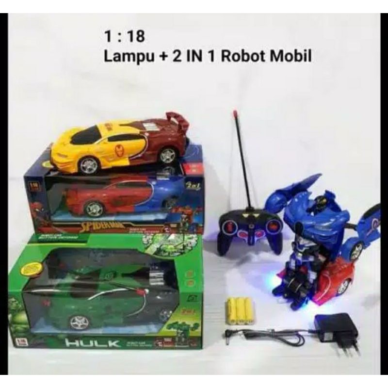 RC MOBIL REMOT JADI ROBOT AVENGER BATREI CAS/RC TRANSFORMER