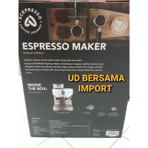 coffe maker espresso mesin kopi ACEPRESSO with grinder stainless stell PREMIUM COFFE MACHINE