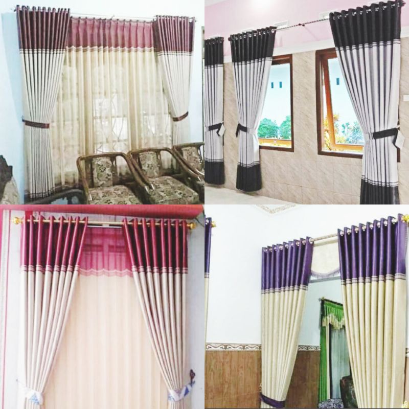 Gorden Blackout import 100 x 250 cm Tinggi 250cm Gorden Jendela Panjang