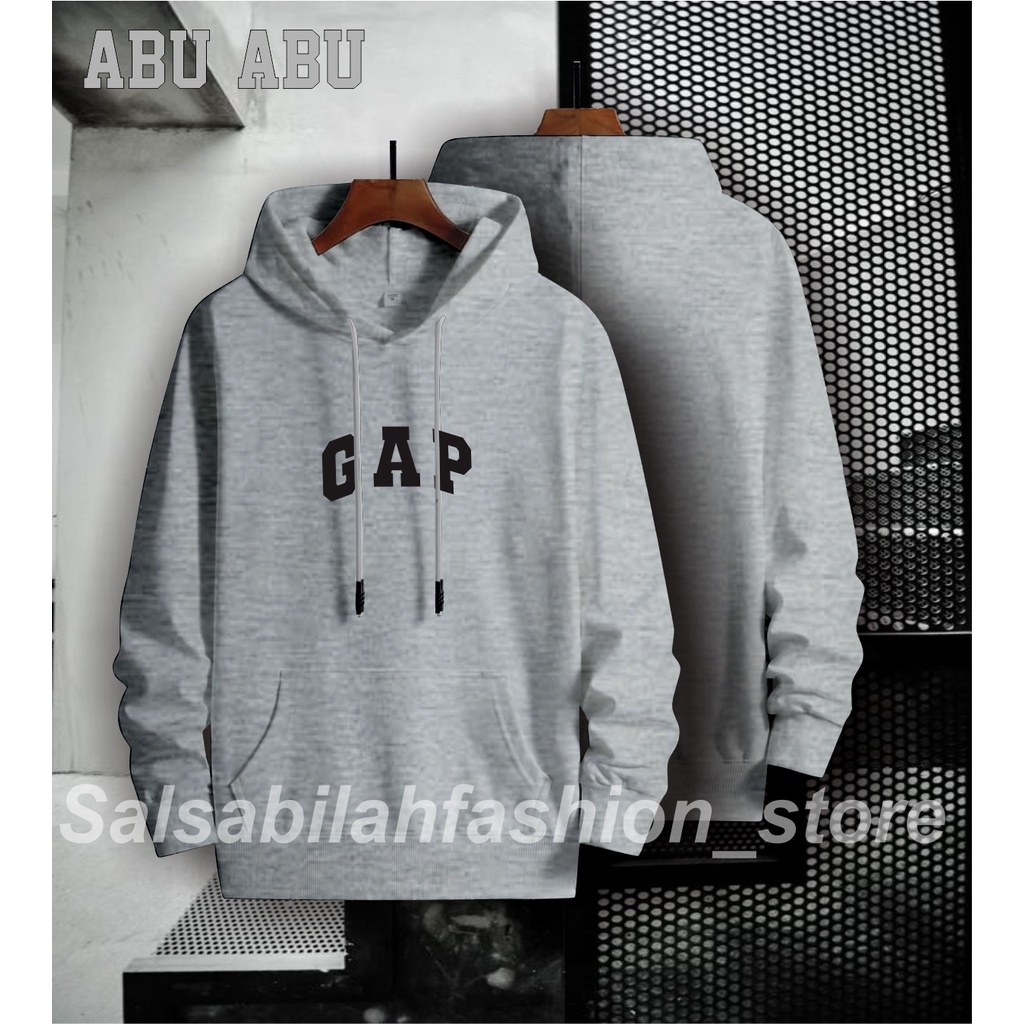 TERMURAH !! COD Jaket Sweater Hoodie Pria Distro GAPP Original Big Size Jumbo M - XXL