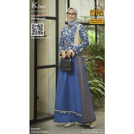 Almari Tuneeca AT-0122005 ARTEMISIA Diskon Sale Promo Gamis Long Dress