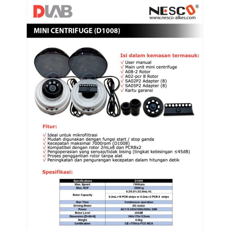 Mini centrifuge D1008