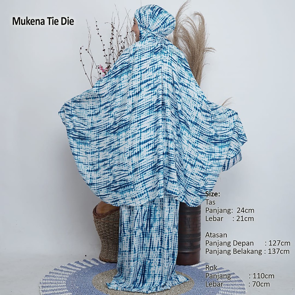 mukena rayon dewasa jumbo amanda tie die/best seller dan bisa bayar ditempat/COD