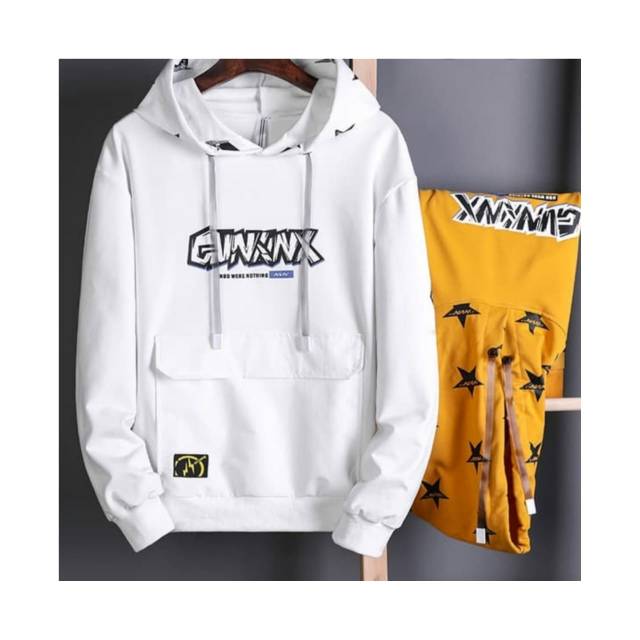 SWEATER PRIA GUNKNX POCKET SWEATER KEKNIAN TERBARU TERMURAH GROSIR JAKET POLOS PRIA