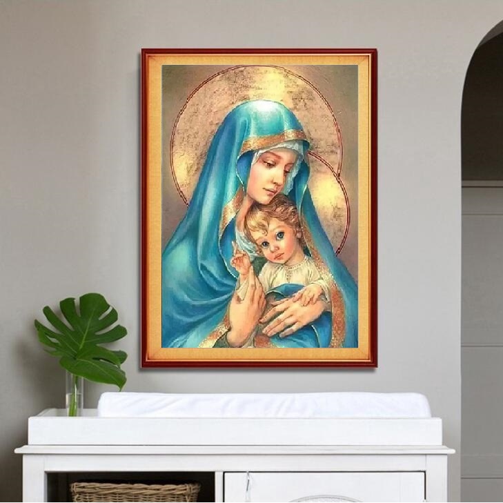DIY Diamond Painting full. Bunda Maria dan yesus 30×40 cm D797
