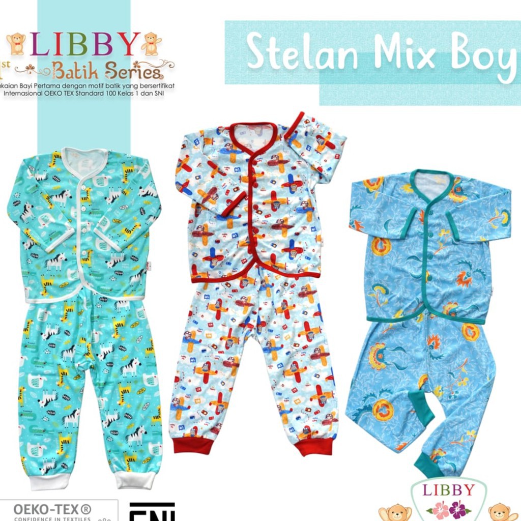 Libby Setelan Panjang S M L  / Libby Baby / Baju Bayi Libby