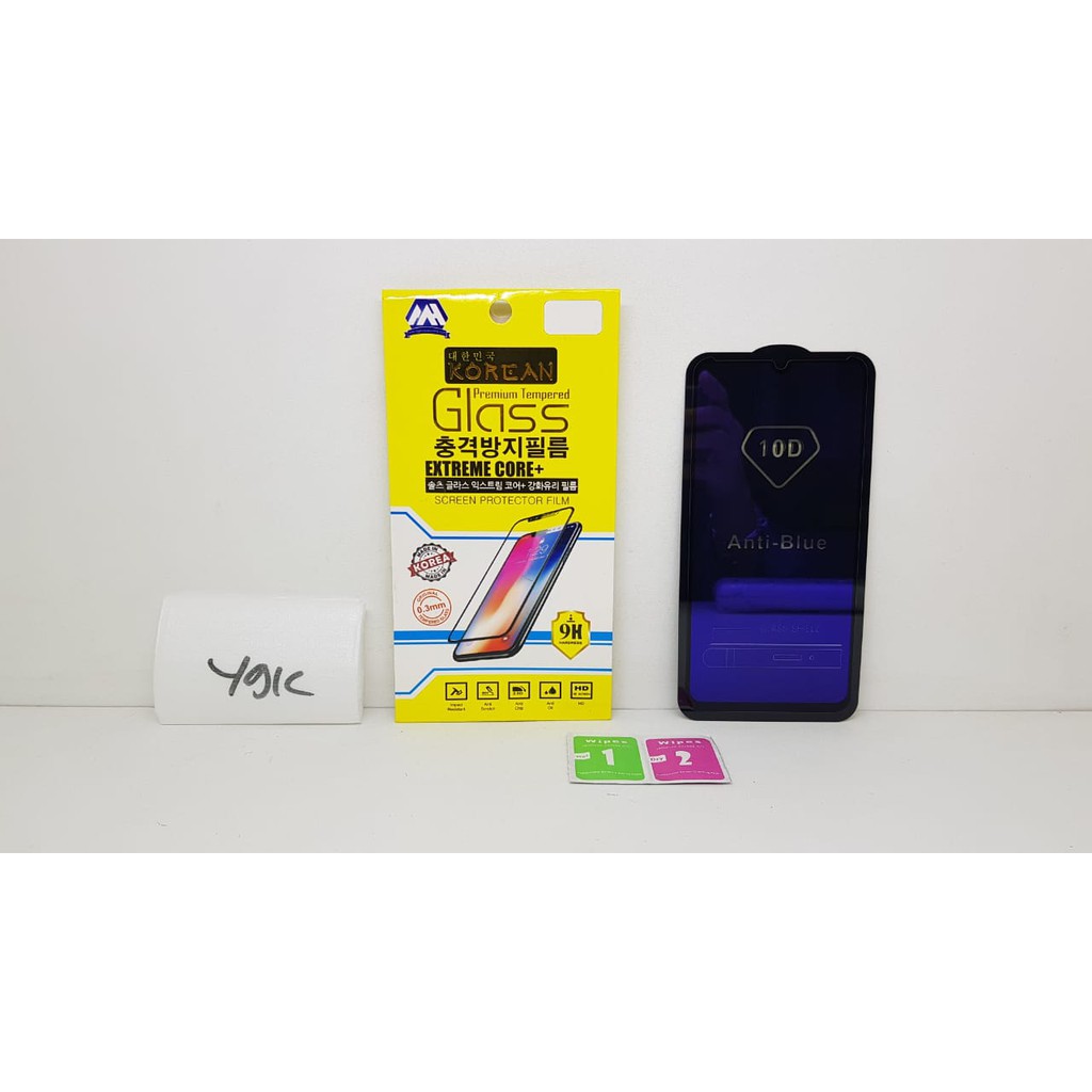 KOREAN Anti Blue Ray 10D Tempered Glass Vivo Y91C 6.22 inchi FULL SCREEN VIVO Y91i FULL GLUE