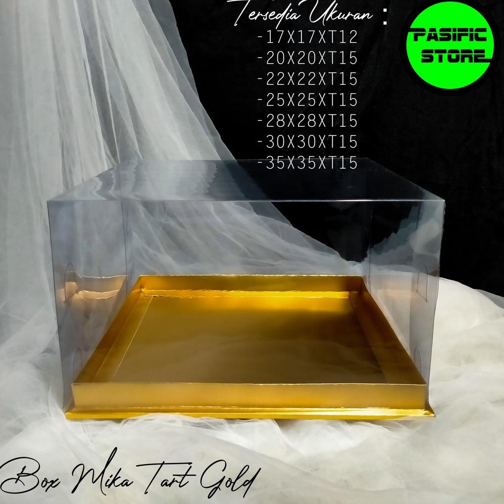

Big Sales BOX KUE TART MIKA GOLD UKURAN 25X25XT15 ( T25 GOLD) ゴ