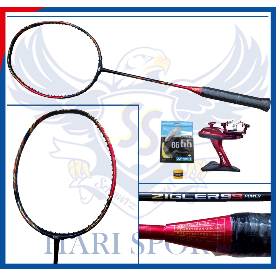 VSE ZIGLER 99 POWER 35LBS Original Raket Badminton Bulutangkis