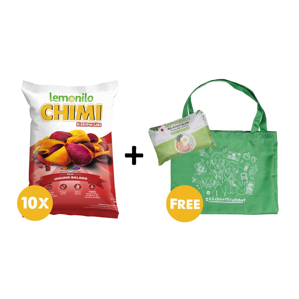 

PROMO BUY 10 LEMONILO CHIMI UBI RASA JAGUNG BALADO FREE TAS LIPAT LEMONILO TERMURAH