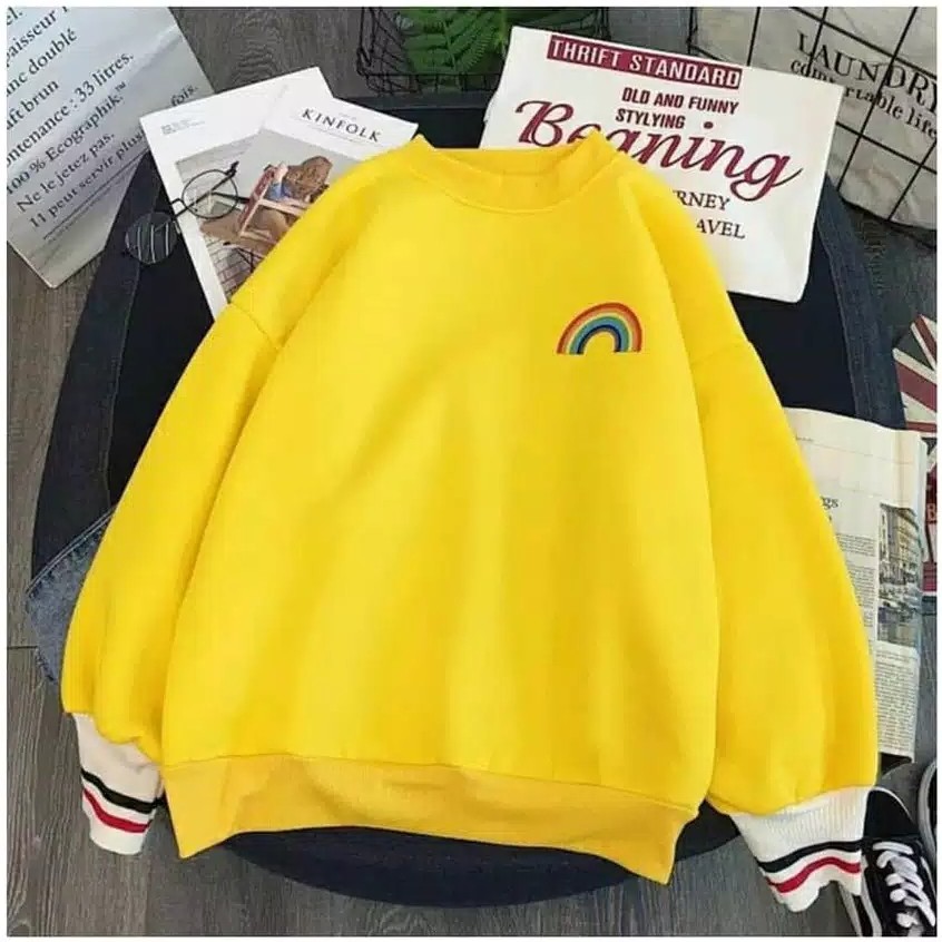 RAINBOW SWEATER II SEWATER CRAWNECK PELANGI