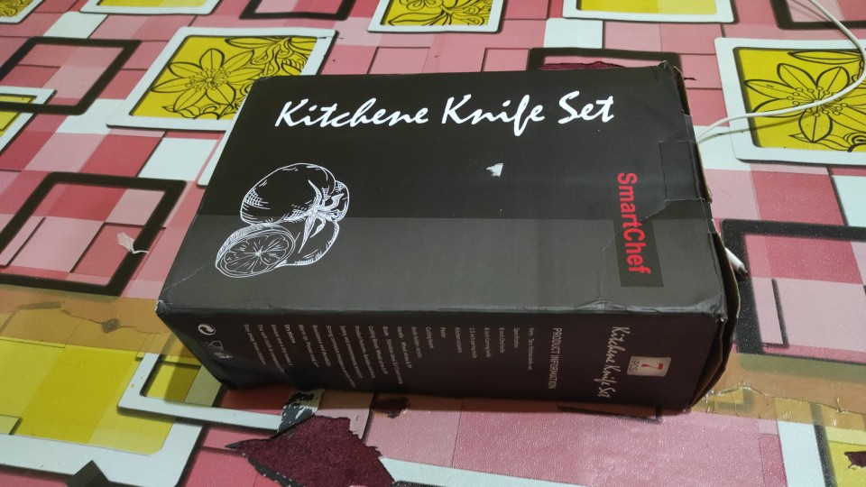 Lcx  Pisau + Talenan Masak Set 7in1 Bahan Keramik Best Quality / Vs-1804