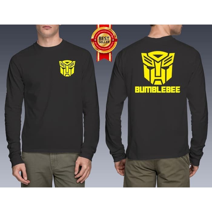 KAOS combed 30s BUMBLE BEE TRANSFORMER LENGAN PANJANG BAJU TSHIRT