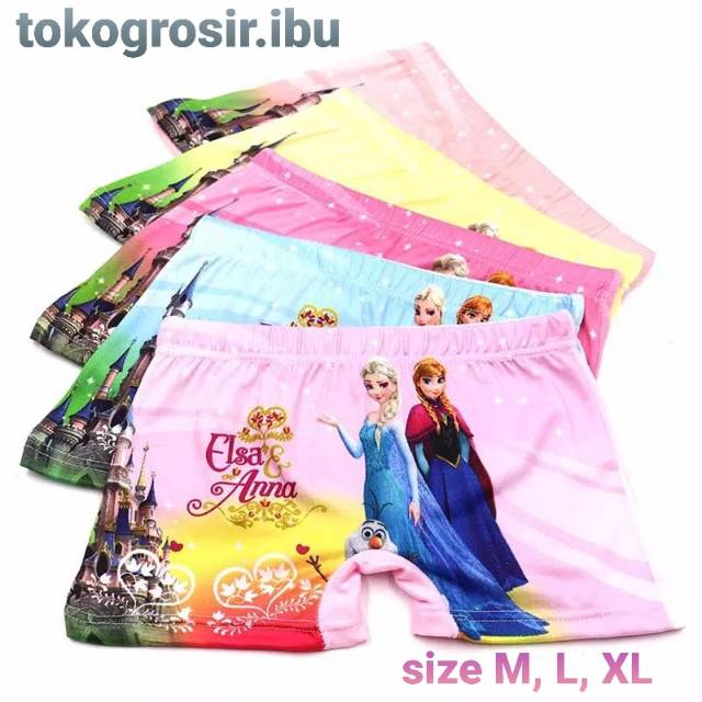 CD Celana Dalam Boxer Anak Perempuan Cewek Bayi Balita Frozen Celana Dalam Bokser Anak Cewek Murah