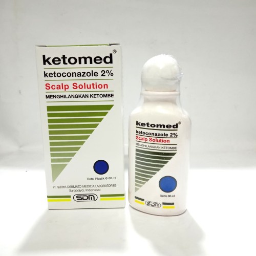 KETOMED KETOCONAZOLE 2 % SCALP SOLUTION MENGHILANGKAN KETOMBE ISI 60 ML