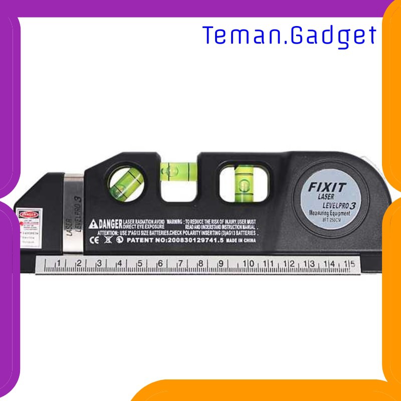 TG-DE248 Taffware LEVELPRO3 Penggaris Laser Horizontal 250CM + Waterpass