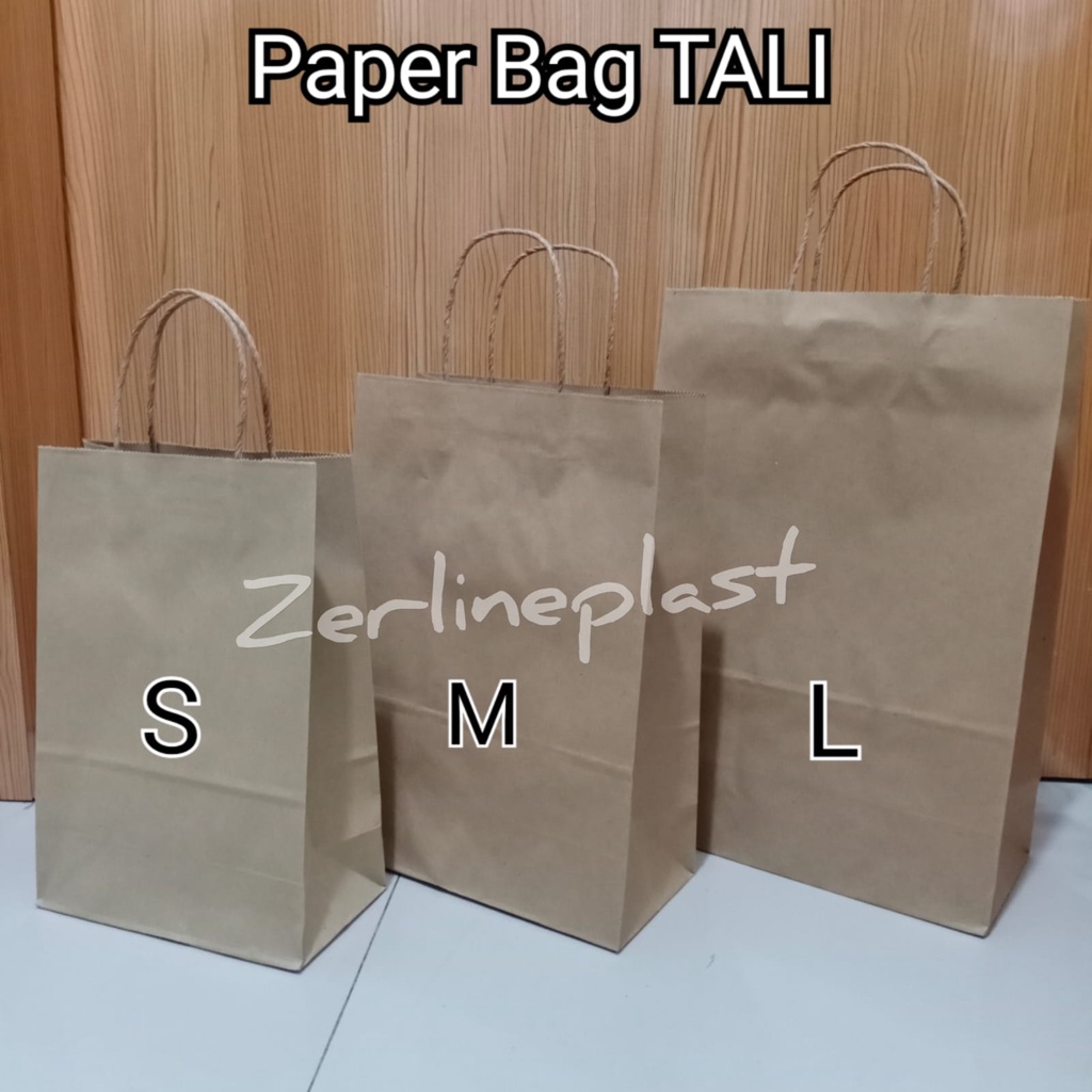 Paper Bag Coklat All Size Brown Craft // Papper Bag Kertas Souvenir