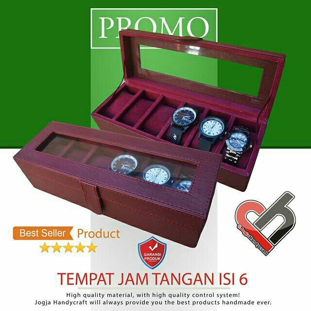 KOTAK TEMPAT JAM TANGAN ISI 6 / WATCH BOX